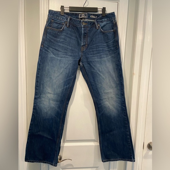 Fat Face Denim Size 18/20 Medium Wash Straight Leg Button Fly Cotton Denim Jeans - Picture 1 of 14